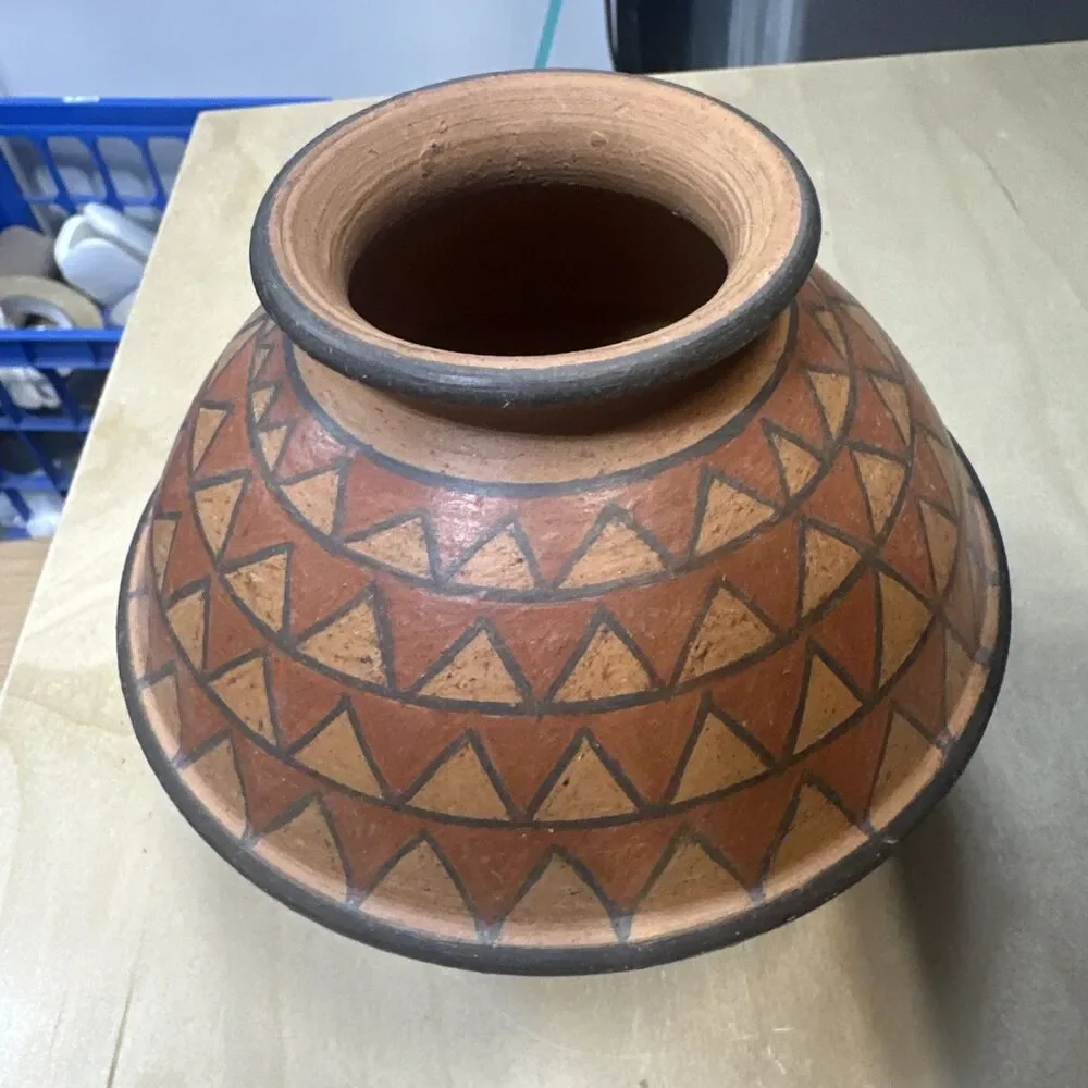 VTG La Peña Cerámica Veruguas Panama Handmade Pottery Vase Hecho A Mano